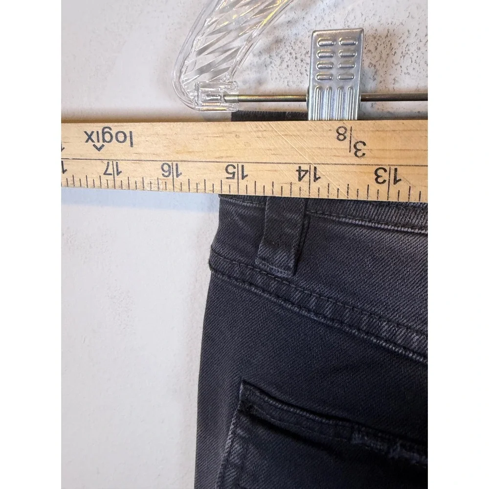 Free People Womens Skinny Jeans Distressed Button Fly Faded Black Size 2